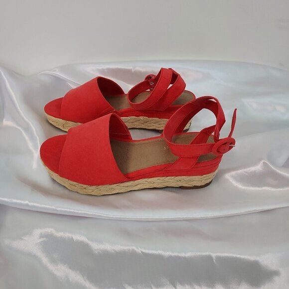 Lane Bryant Pink Dream Cloud Espadrille Platform Sandals NWT Size 7W - Picture 6 of 8